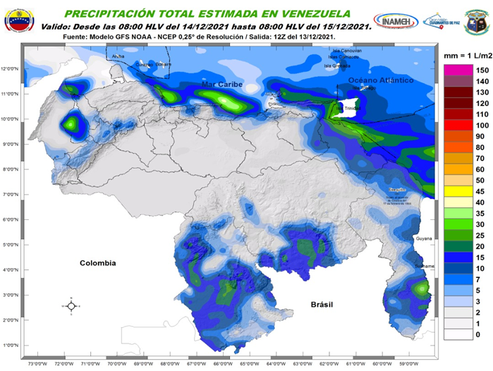 Fuertes marejadas y descargas eléctricas: el pronóstico de Inameh para este #14Dic