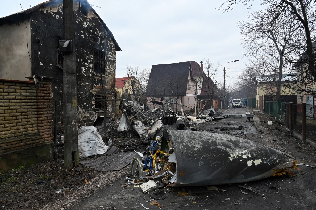 EN IMÁGENES: Así amaneció Ucrania tras la segunda noche de la invasión de Rusia