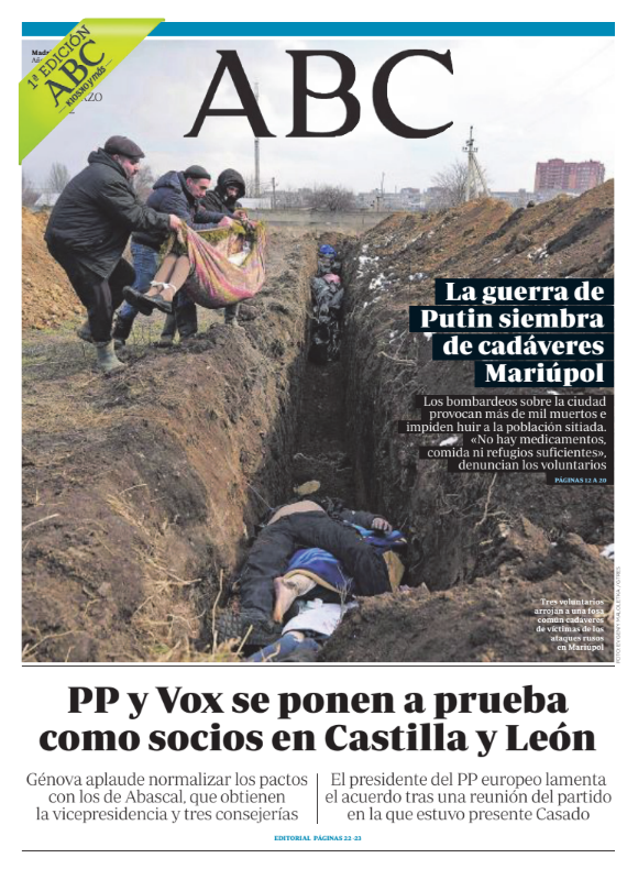 Portadas de la prensa internacional de este viernes 11 de marzo de 2022