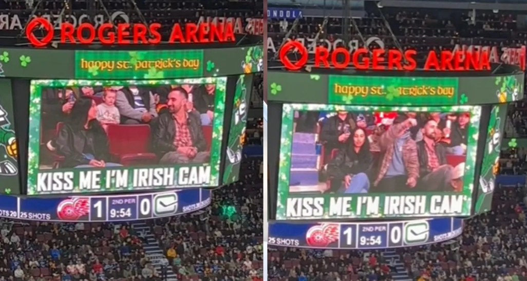 Furor en las redes por la Kiss Cam: Mujer se hace VIRAL al besar a otro mientras su novio no estaba (VIDEO)