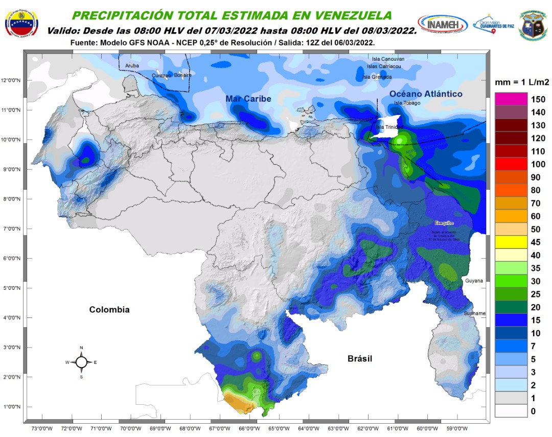 Inameh prevé olas de hasta dos metros de altura en algunas costas de Venezuela #7Mar