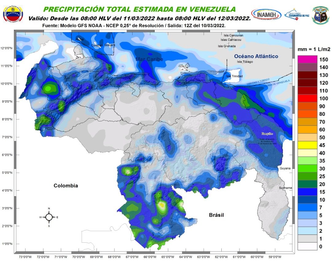 Inameh prevé abundante actividad eléctrica en varios estados de Venezuela #11Mar