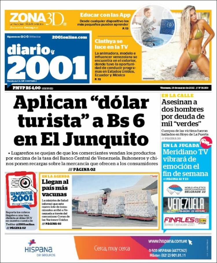 Portadas de este viernes 18 de marzo de 2022