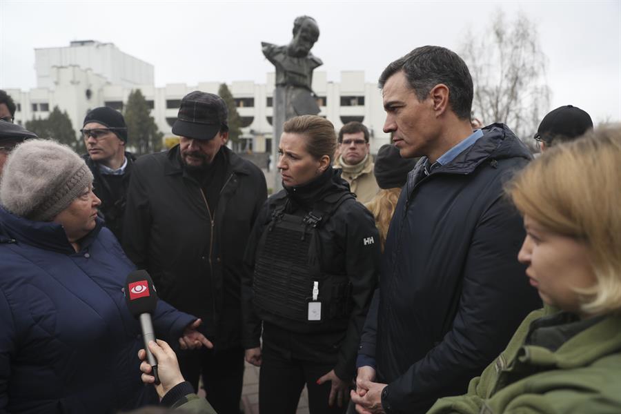 Zelenski agradece la visita y el apoyo del presidente del Gobierno español