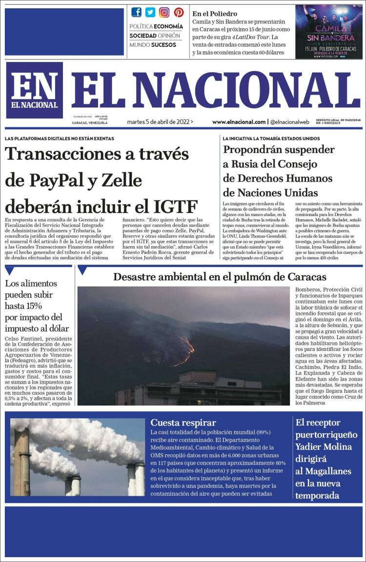 Portadas de este martes 5 de abril de 2022