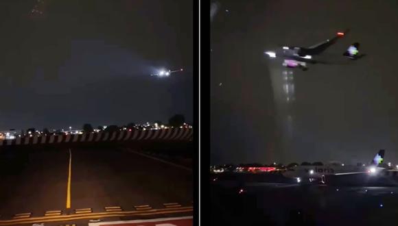 Avión aborta aterrizaje para evitar chocar con otra nave en Ciudad de México (VIDEO)