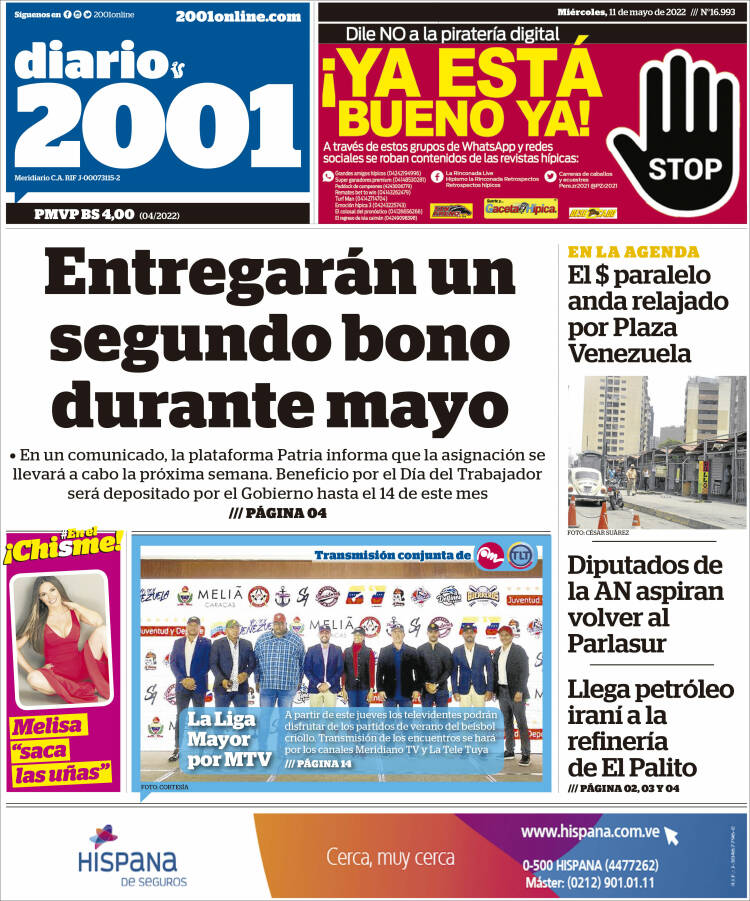 Portadas de este miércoles 11 de mayo de 2022