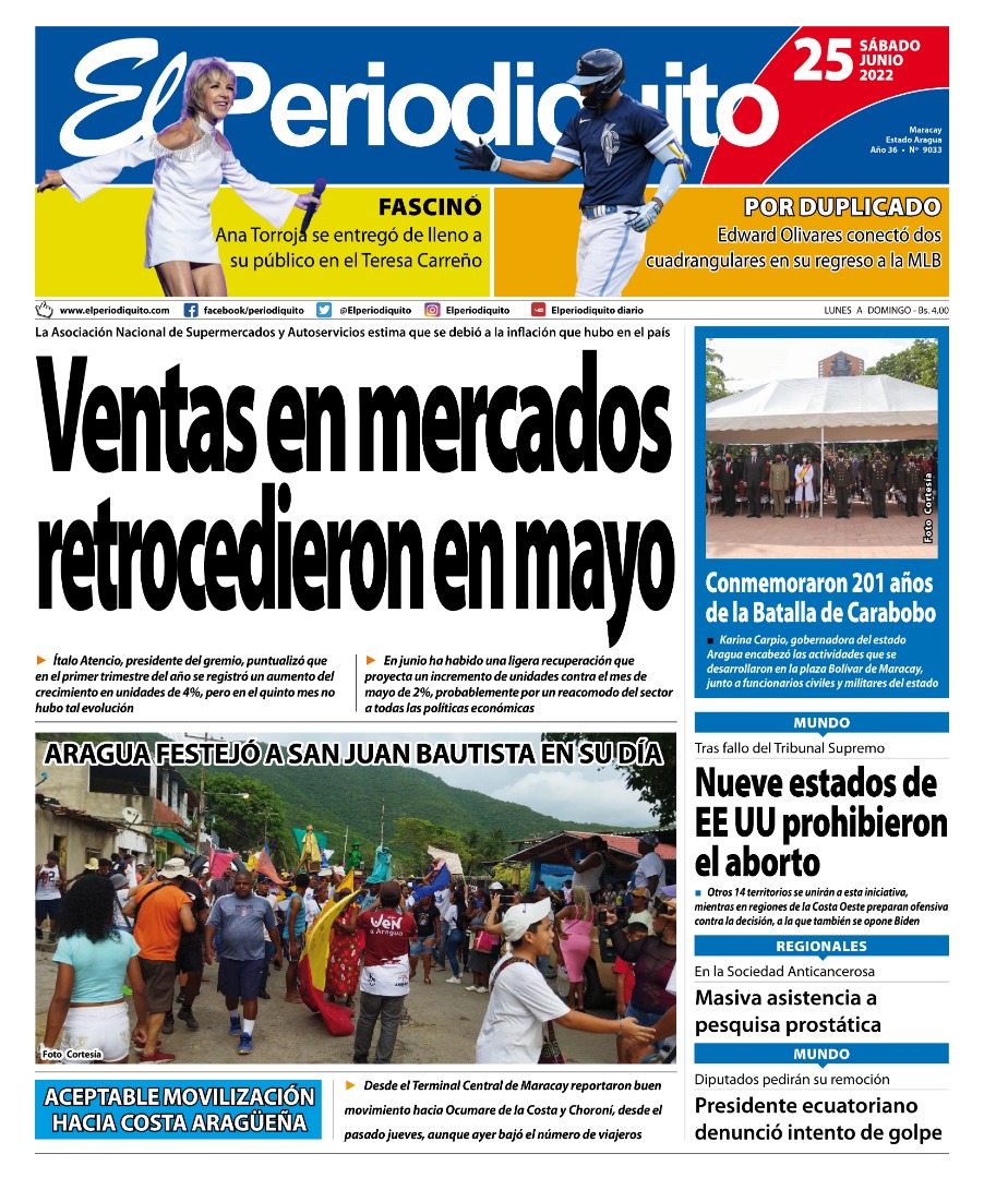 Portadas de este sábado 25 de junio de 2022