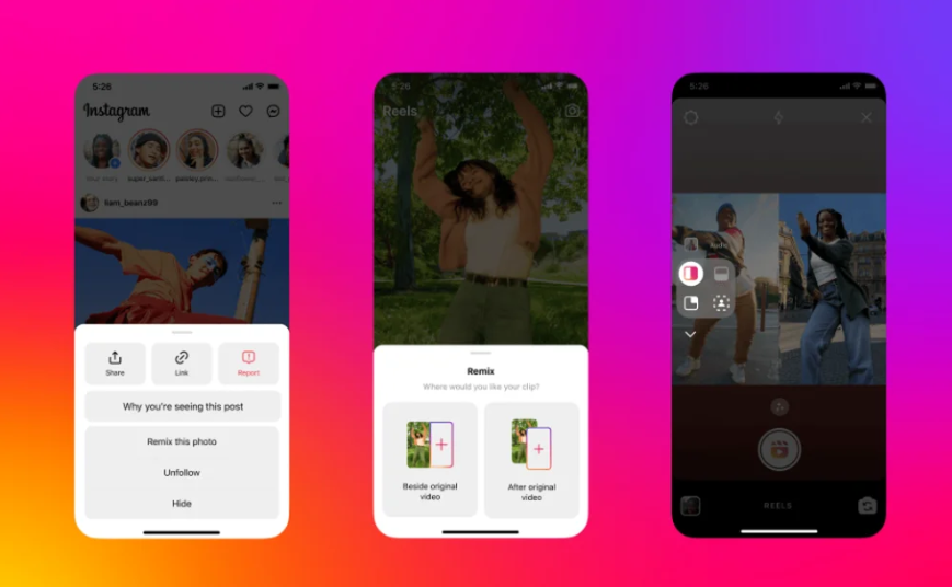 Estas son las nuevas funciones que tendrán los remix de Instagram