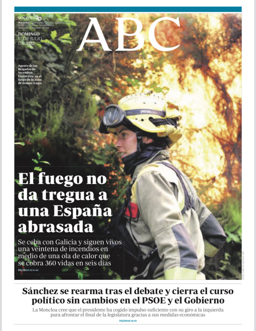 Portadas de la prensa internacional de este domingo 17 de julio de 2022