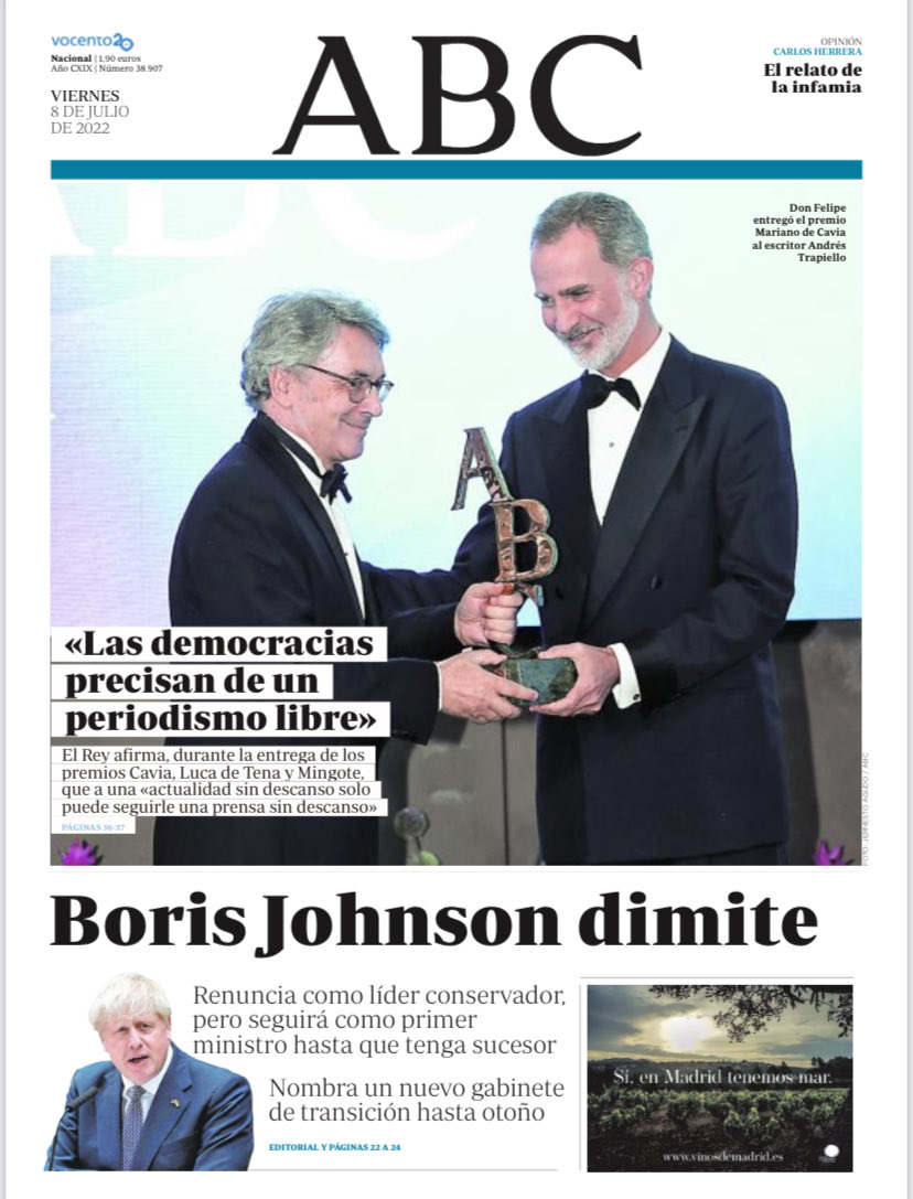 Portadas de la prensa internacional de este viernes 8 de julio de 2022