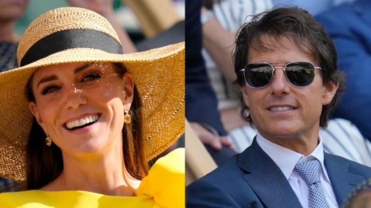 Tom Cruise quedó deslumbrado por Kate Middleton durante el torneo de Wimbledon (FOTOS)