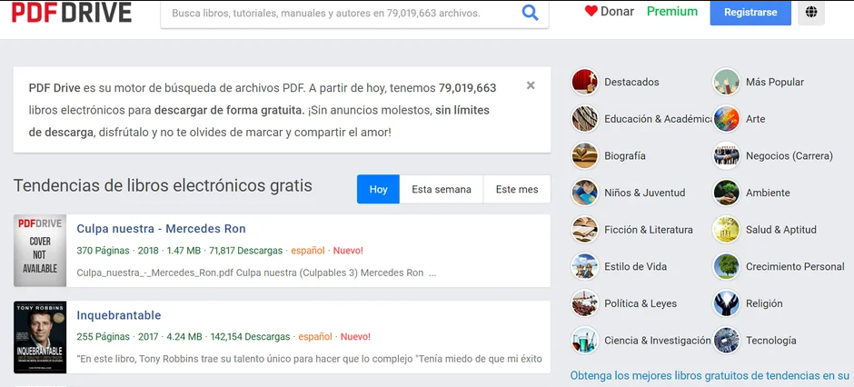 Este buscador permite encontrar millones de libros y documentos PDF gratis