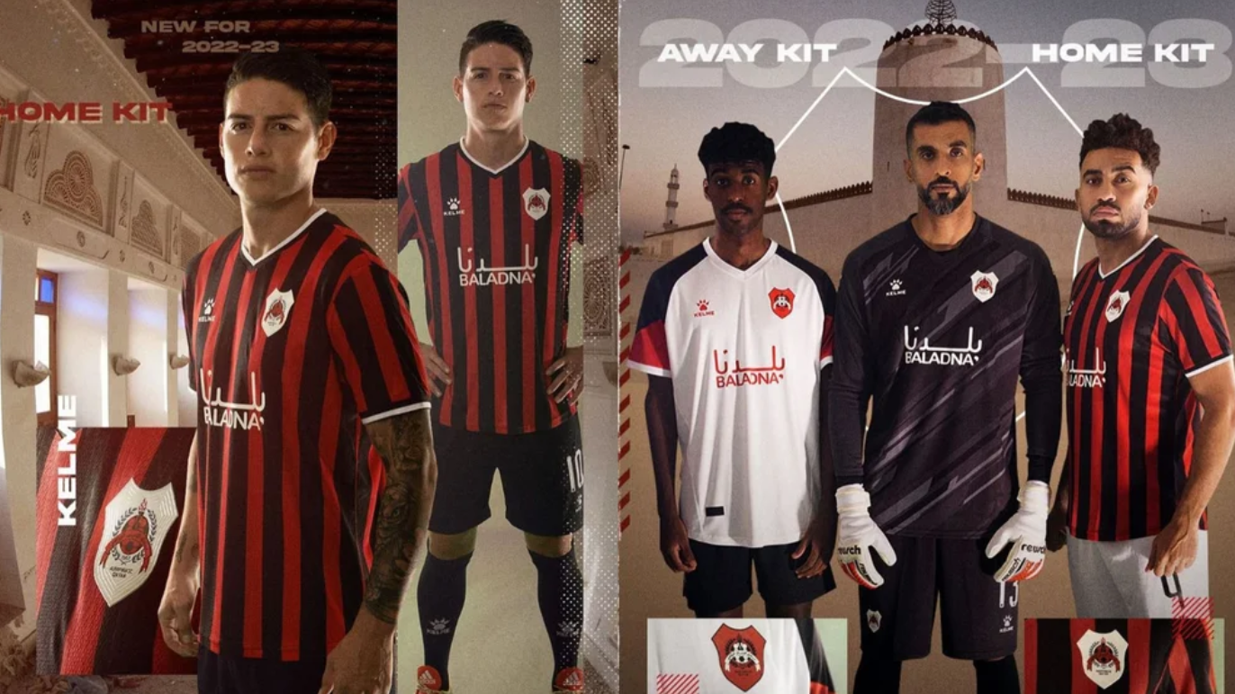 James Rodríguez “no juega” pero sirve de modelo: es la imagen de la nueva camiseta del Al Rayyan