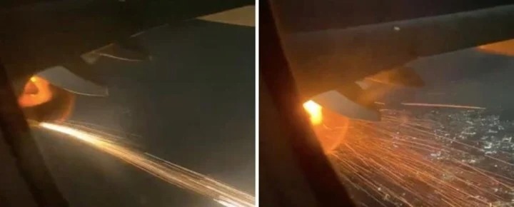 Pánico en las alturas: Pasajero grabó cómo se incendiaba el avión en el que viajaba a Los Ángeles (VIDEO)