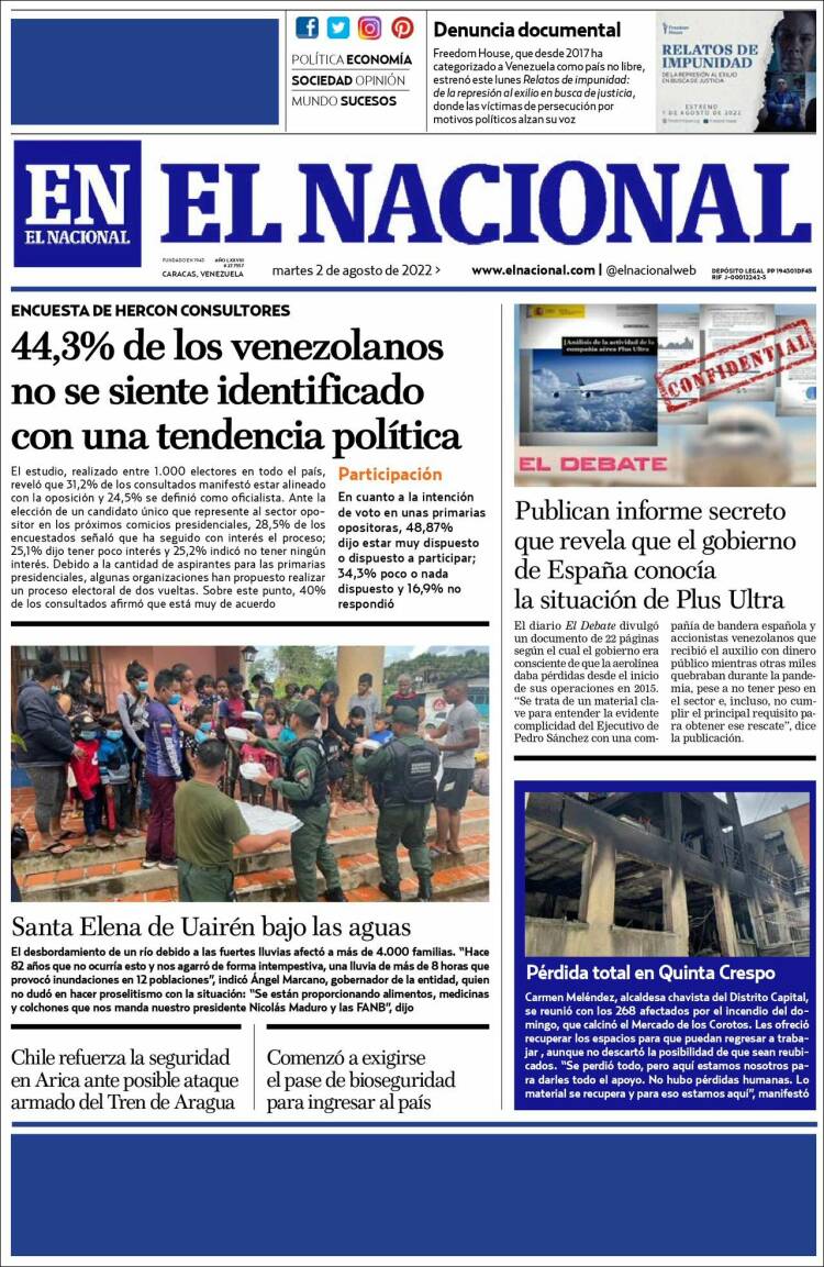 Portadas de este martes 2 de agosto de 2022