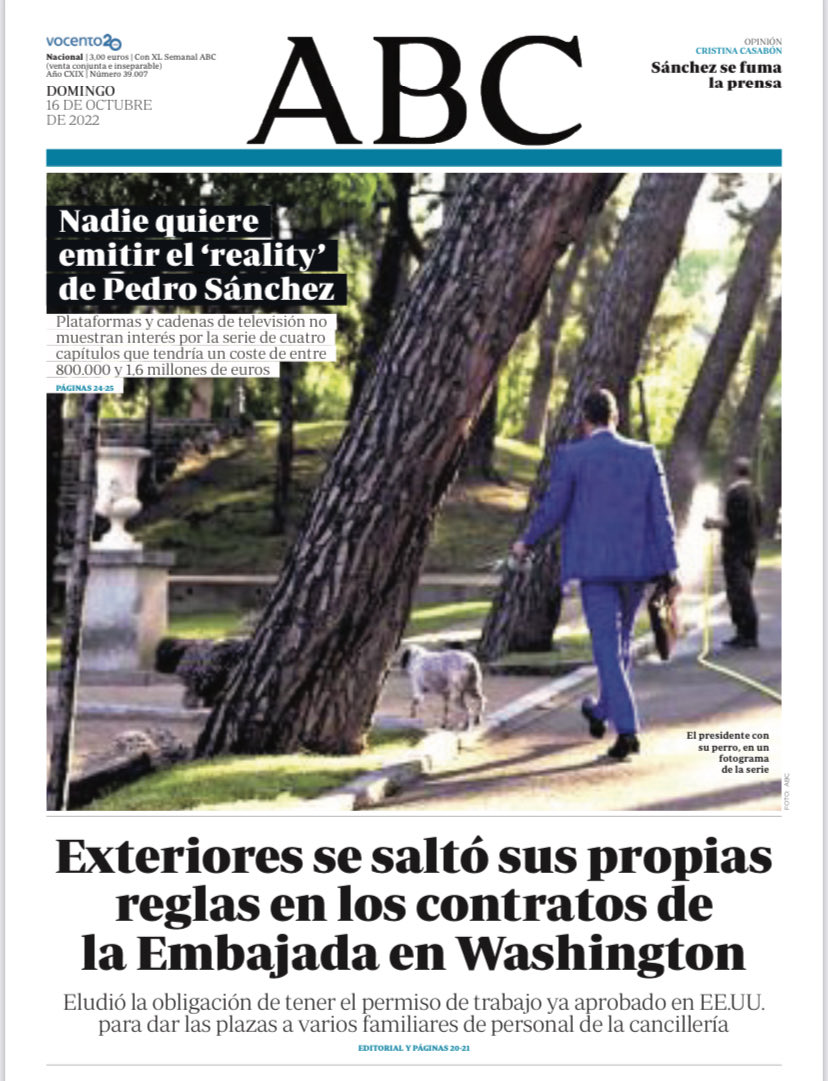 Portadas de la prensa internacional de este domingo 16 de octubre de 2022