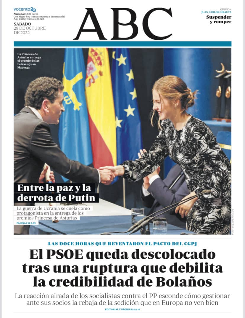 Portadas de la prensa internacional de este sábado 29 de octubre de 2022