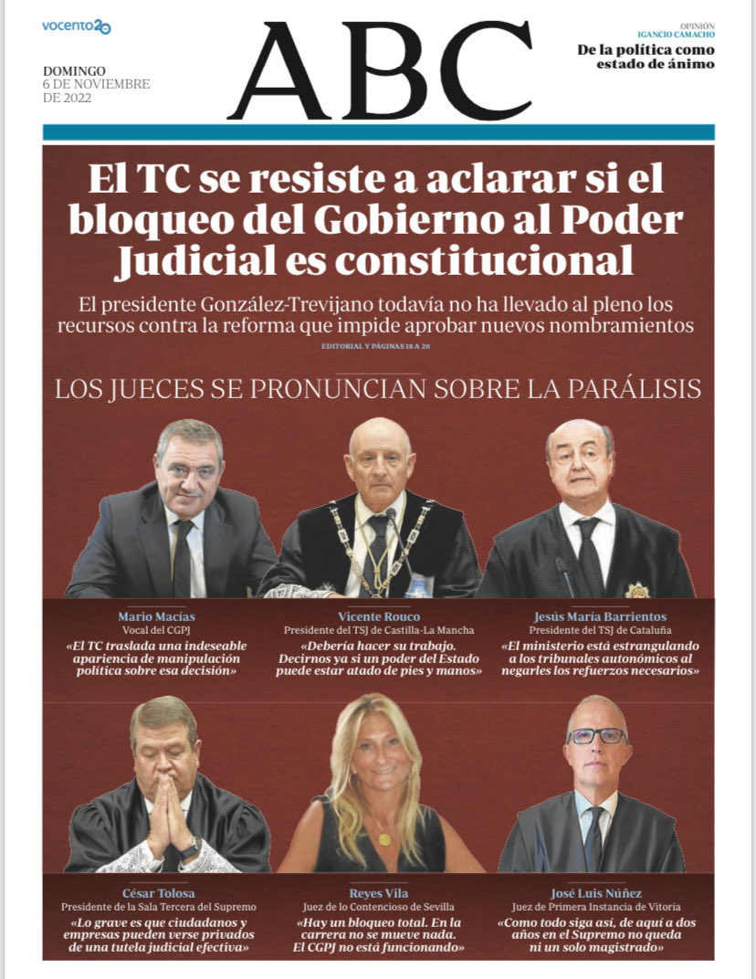 Portadas de la prensa internacional de este domingo 6 de noviembre de 2022