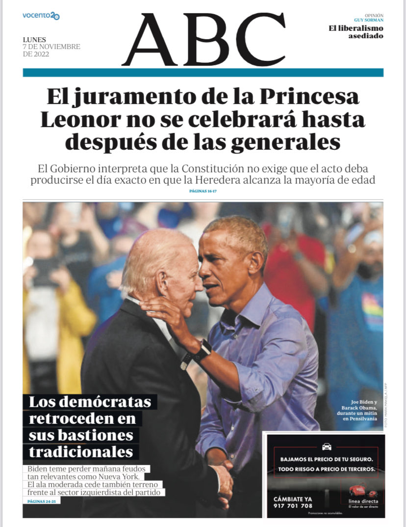 Portadas de la prensa internacional de este lunes 7 de noviembre de 2022