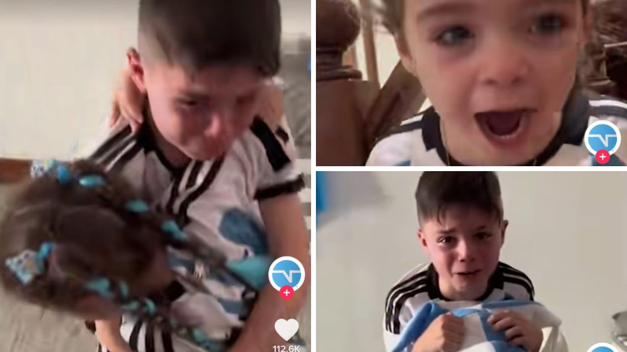 La celebración más tierna entre dos hermanitos tras triunfo de Argentina que se hizo viral (VIDEO)