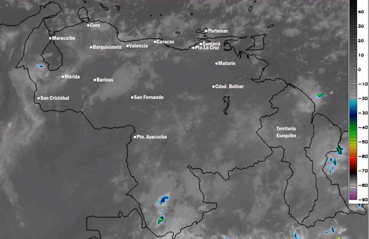 El estado del tiempo en Venezuela este #2Dic, según Inameh