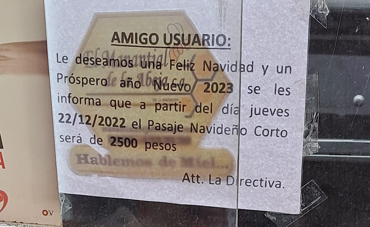 En San Cristóbal ya están cobrando el “pasaje navideño”