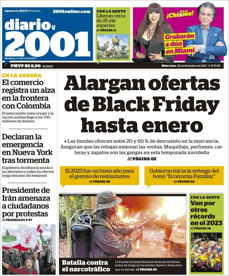 Portadas de este miércoles 28 de diciembre de 2022