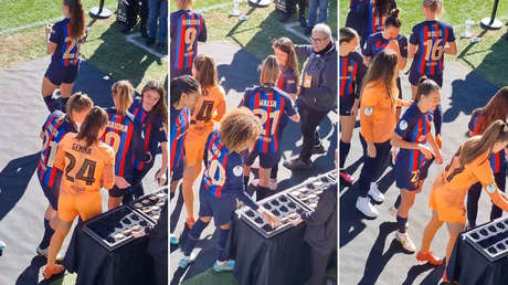 Supercopa de España de fútbol femenina provoca polémica durante entrega de las medallas a las campeonas (VIDEO)