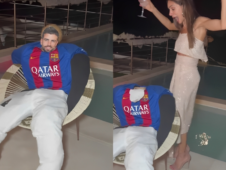 Gerard Piqué “perdió la cabeza” en fiesta de fin de año de la prima de Shakira (Video)