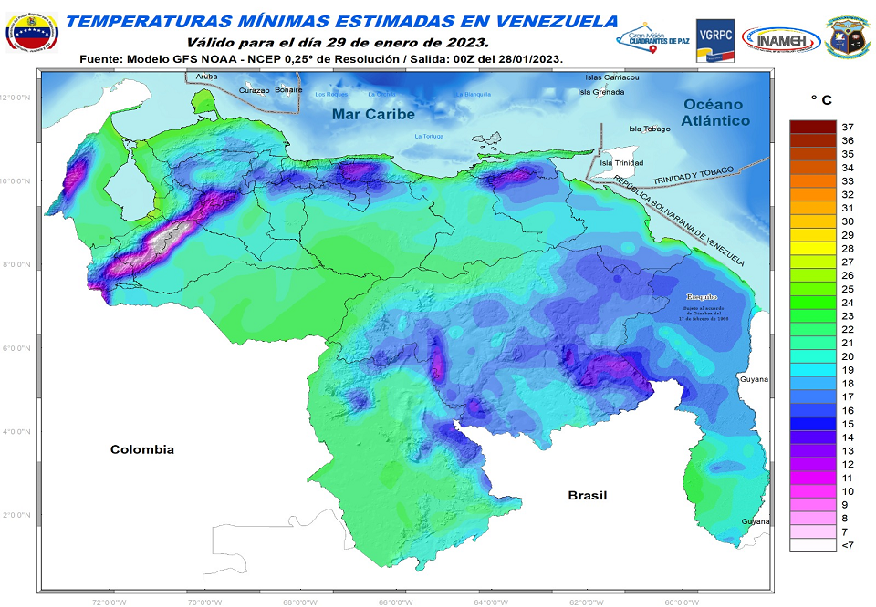 Condiciones meteorológicas estables en gran parte del país, según Inameh este #29Ene