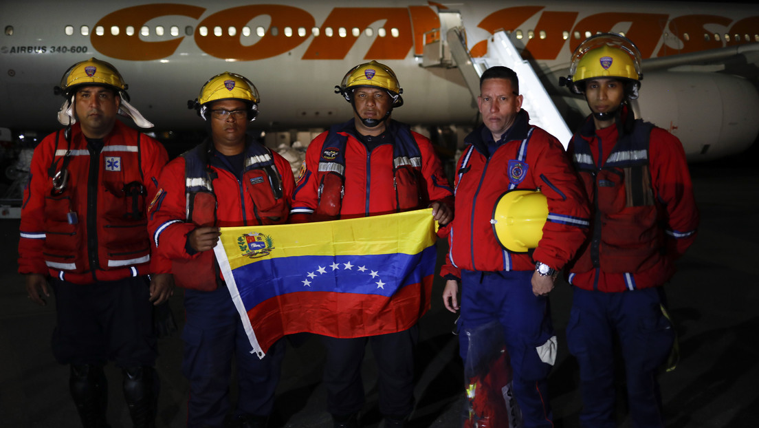 Rescatistas venezolanos llegan a Siria con toneladas de ayuda humanitaria