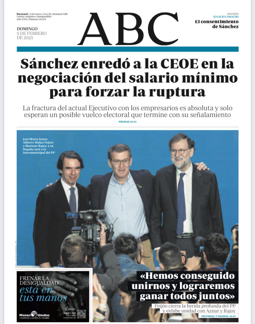 Portadas de la prensa internacional de este domingo 5 de febrero de 2023