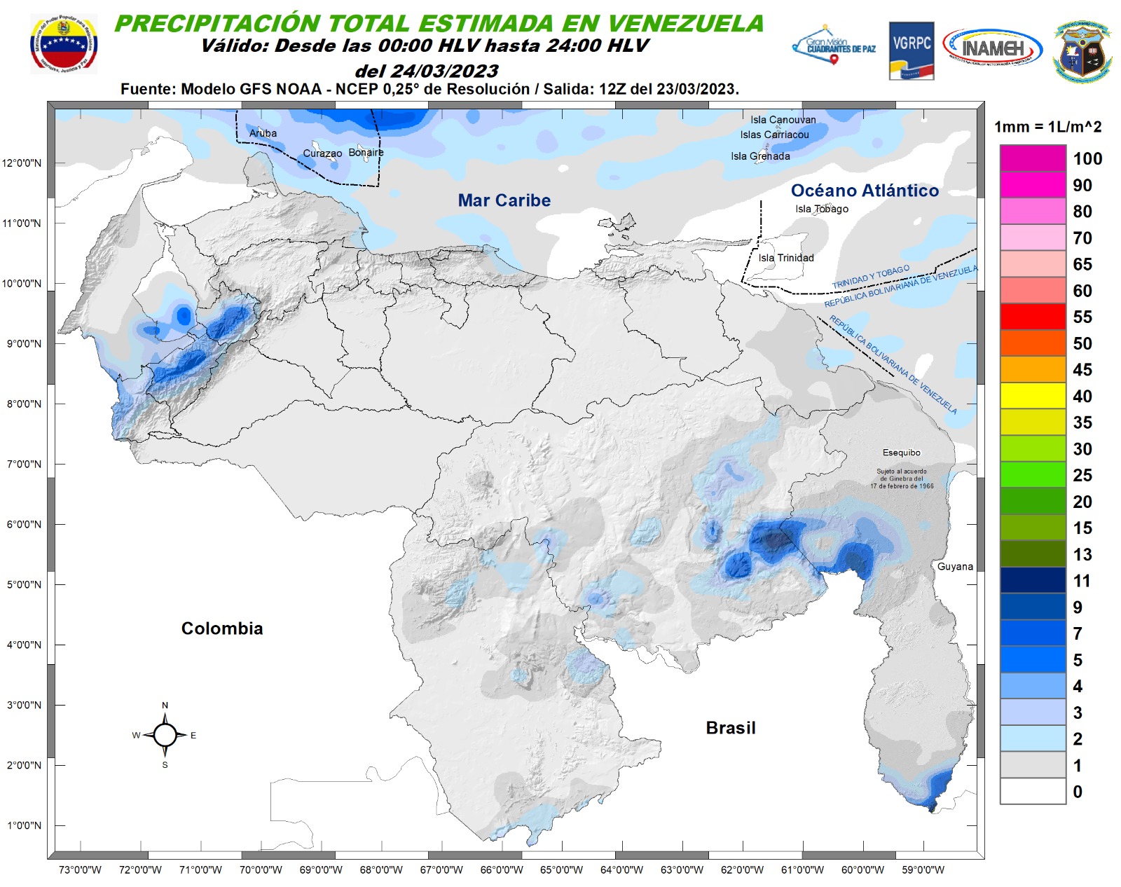 Inameh prevé altas temperaturas junto a lluvias y lloviznas en algunas zonas de Venezuela este #24Mar