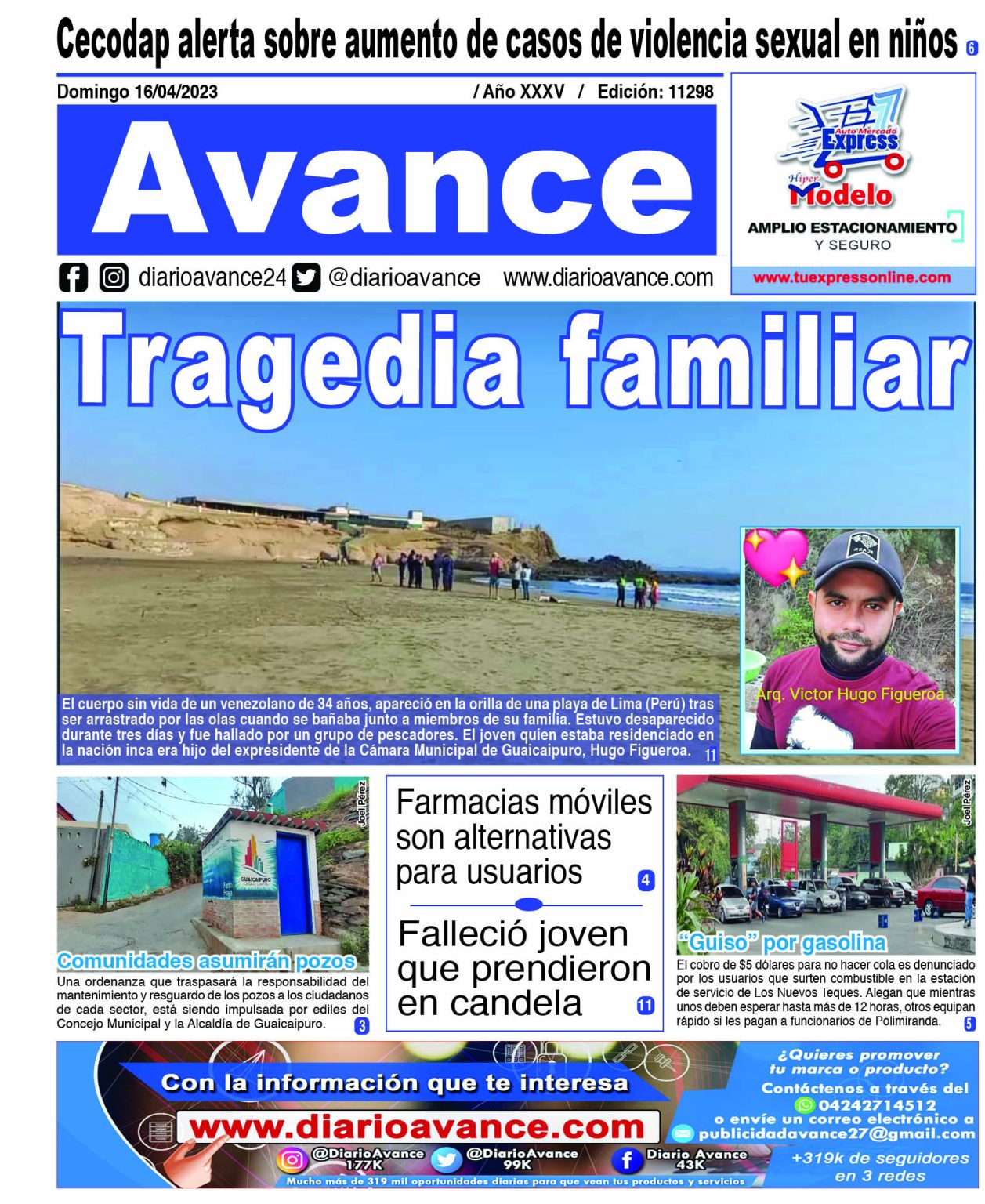 Portadas de este domingo 16 de abril de 2023