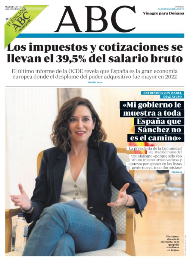 Portadas de la prensa internacional de este miércoles 26 de abril de 2023