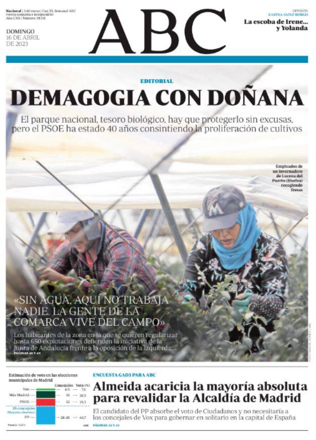 Portadas de la prensa internacional de este domingo 16 de abril de 2023