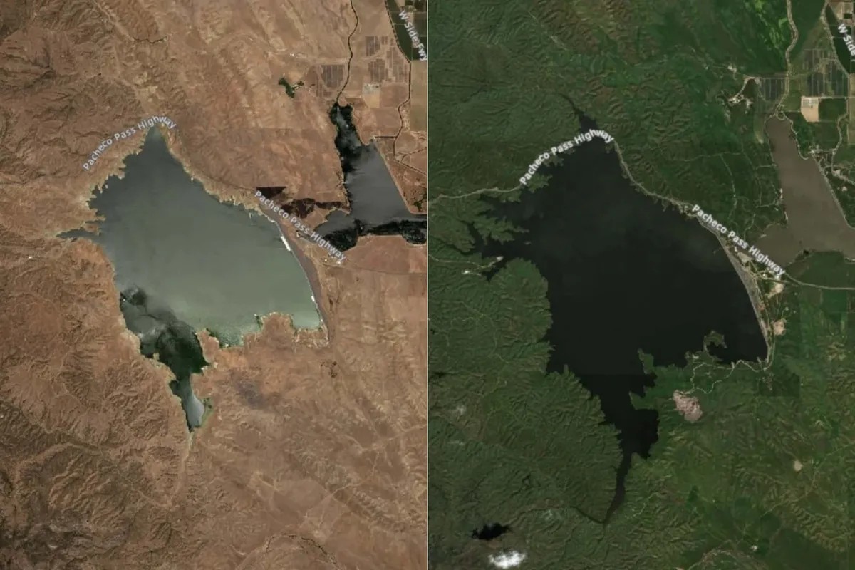 El increíble antes y después de un embalse en California