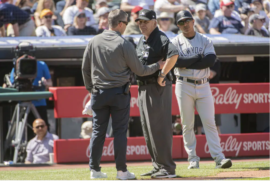 Umpire de Grandes Ligas enviado al hospital tras recibir brutal pelotazo de venezolano (VIDEO)