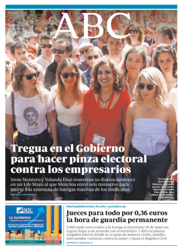 Portadas de la prensa internacional de este martes 2 de mayo de 2023