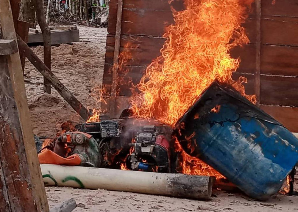 Desmantelado campamento de minería ilegal en el Parque Nacional Yapacana (Fotos)