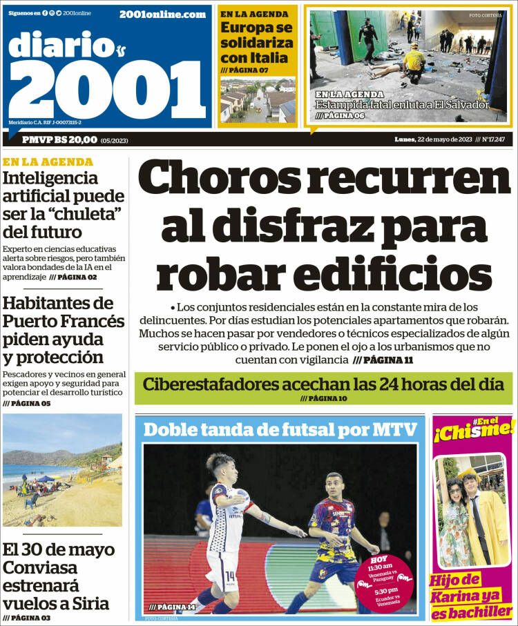 Portadas de este lunes 22 de mayo de 2023