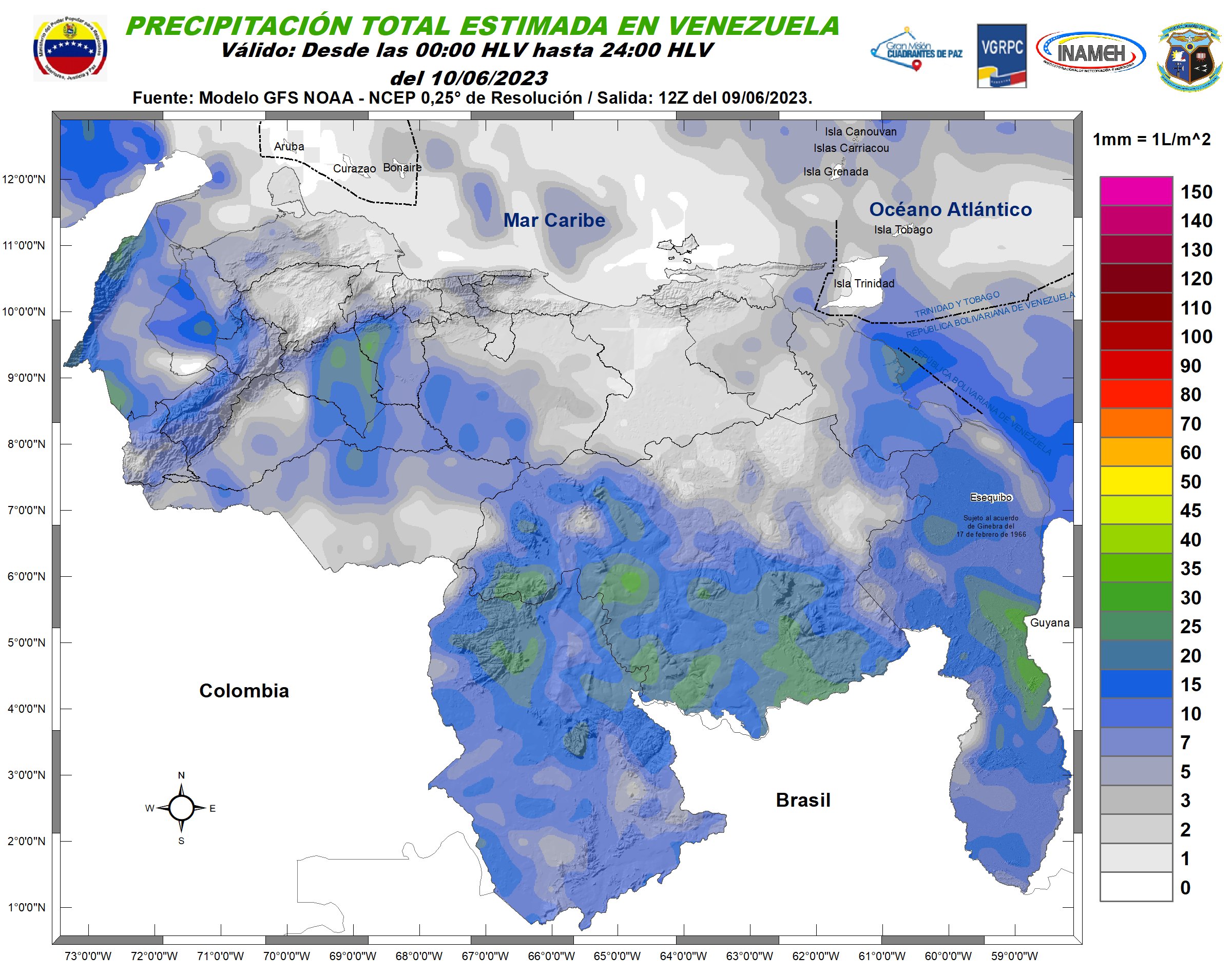 El estado del tiempo en Venezuela este #10Jun, según Inameh