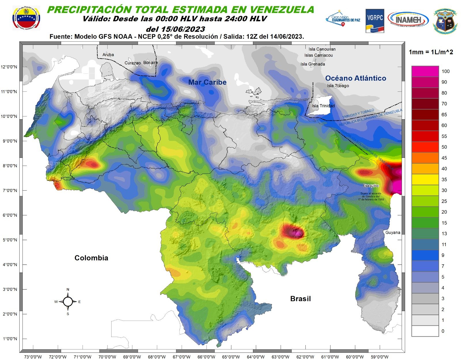 El estado del tiempo en Venezuela este #15Jun, según Inameh