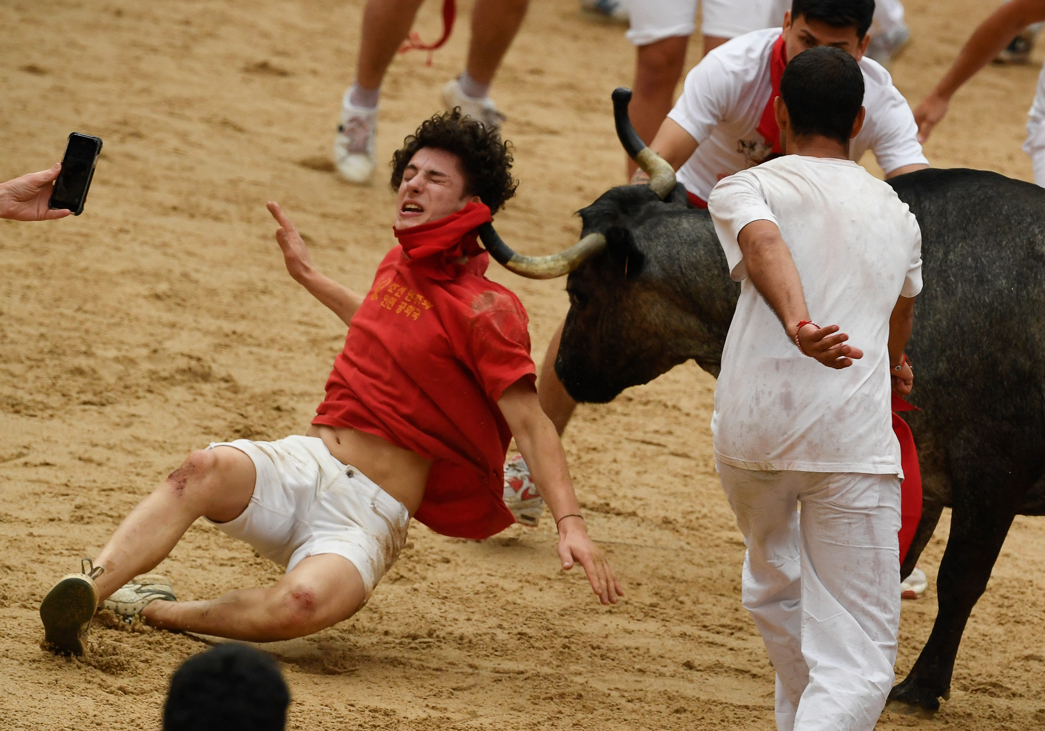 Al menos seis heridos en el primer encierro de las fiestas de San Fermín