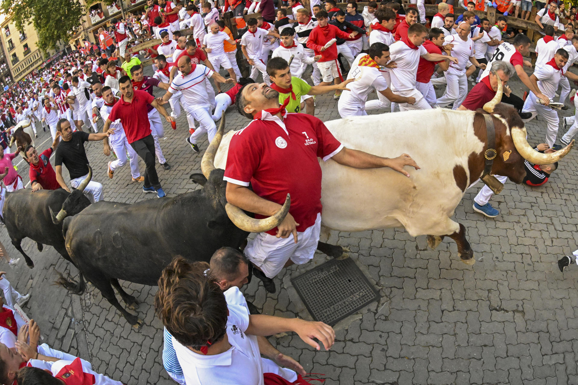 Un encierro partido en dos, último de los Sanfermines 2023 y sin heridas por asta de toro