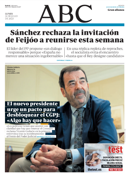 Portadas de la prensa internacional de este lunes 31 de julio de 2023