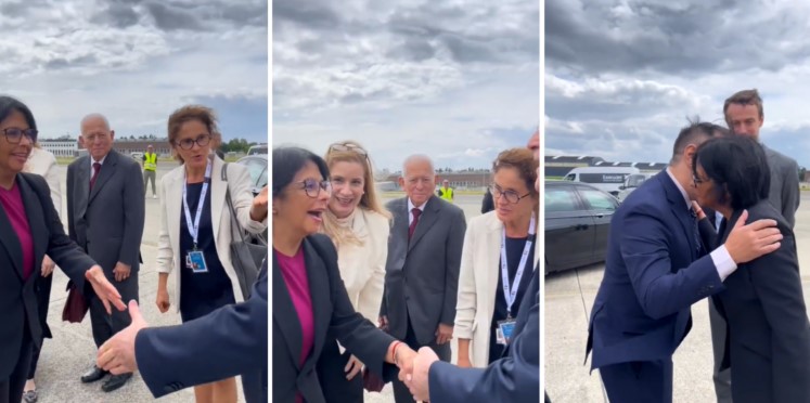 Delcy Rodríguez aterriza en Bruselas: representará a la dictadura chavista en la III Cumbre UE-Celac (VIDEO)