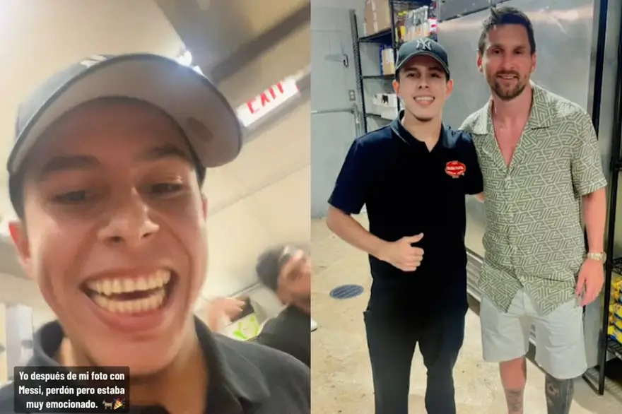 VIDEO: Se sacó una foto con Messi en su trabajo de Miami y su reacción se hizo VIRAL