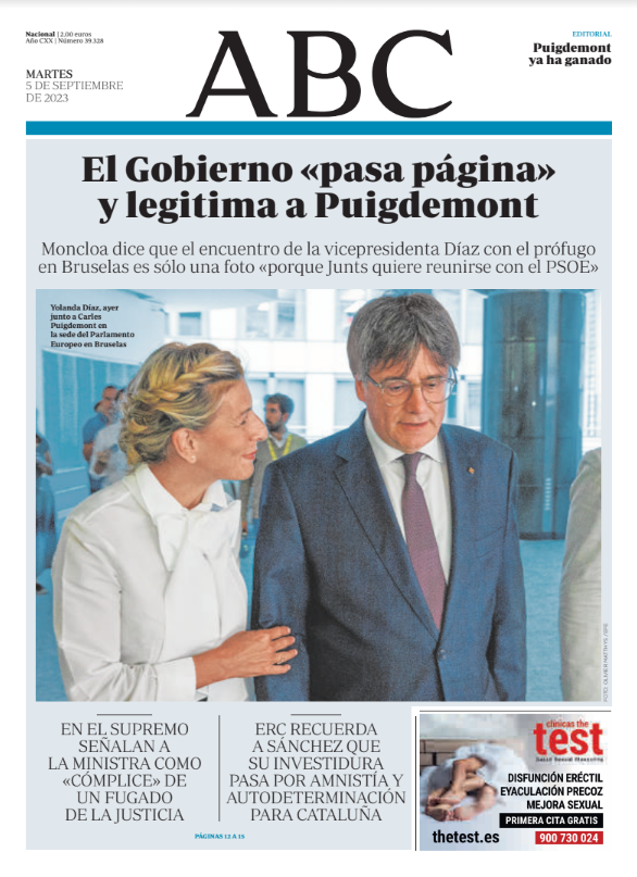 Portadas de la prensa internacional de este martes 5 de septiembre de 2023